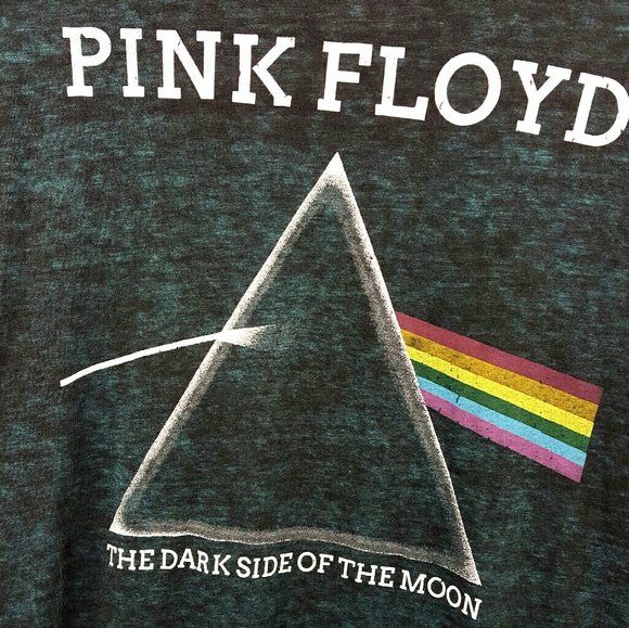 Pink Floyd Burnout Graphic T Shirt Teal Green - Picture 3 of 4
